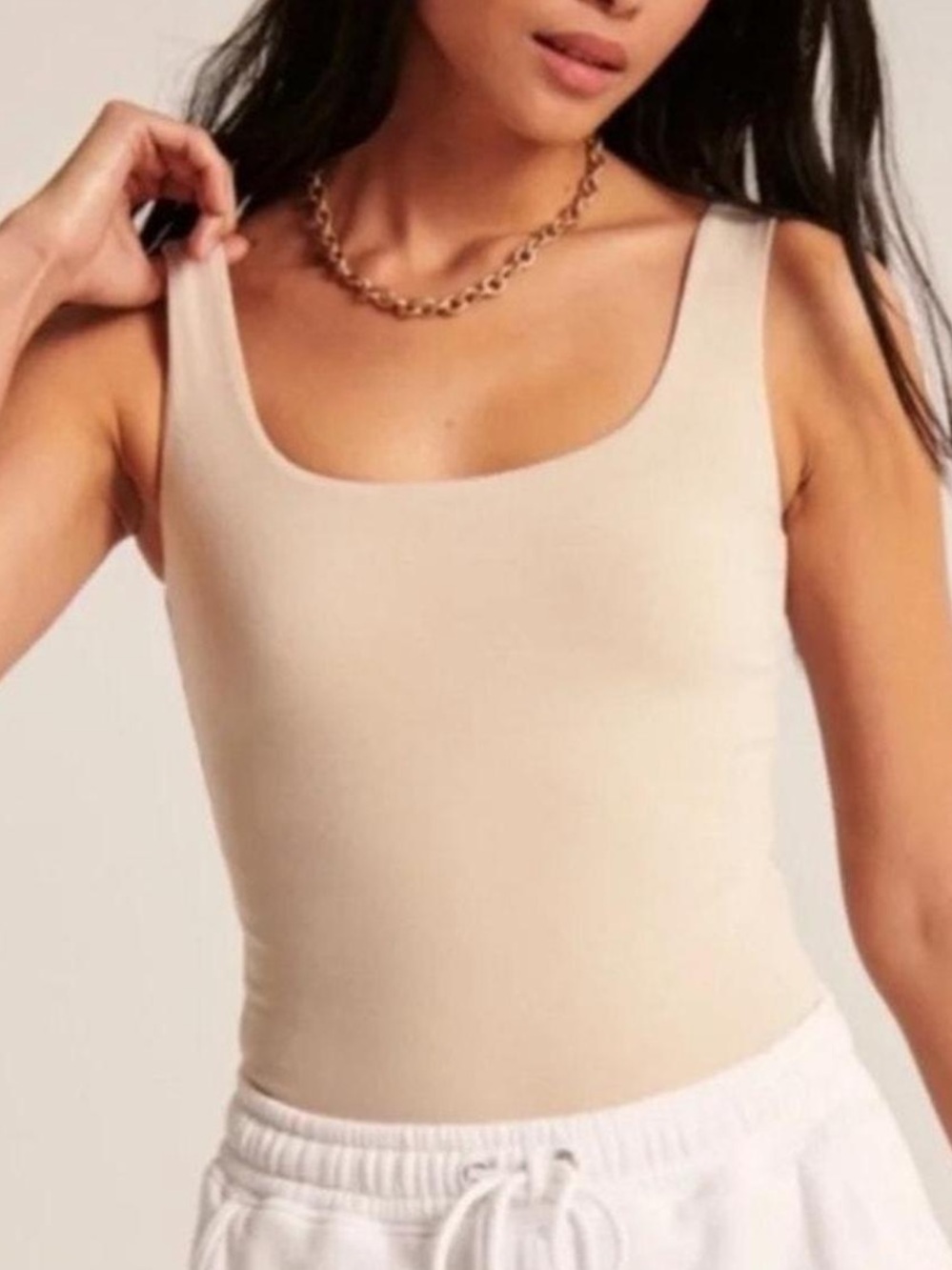 Abercrombie & Fitch Soft Collection Nude Bodysuit